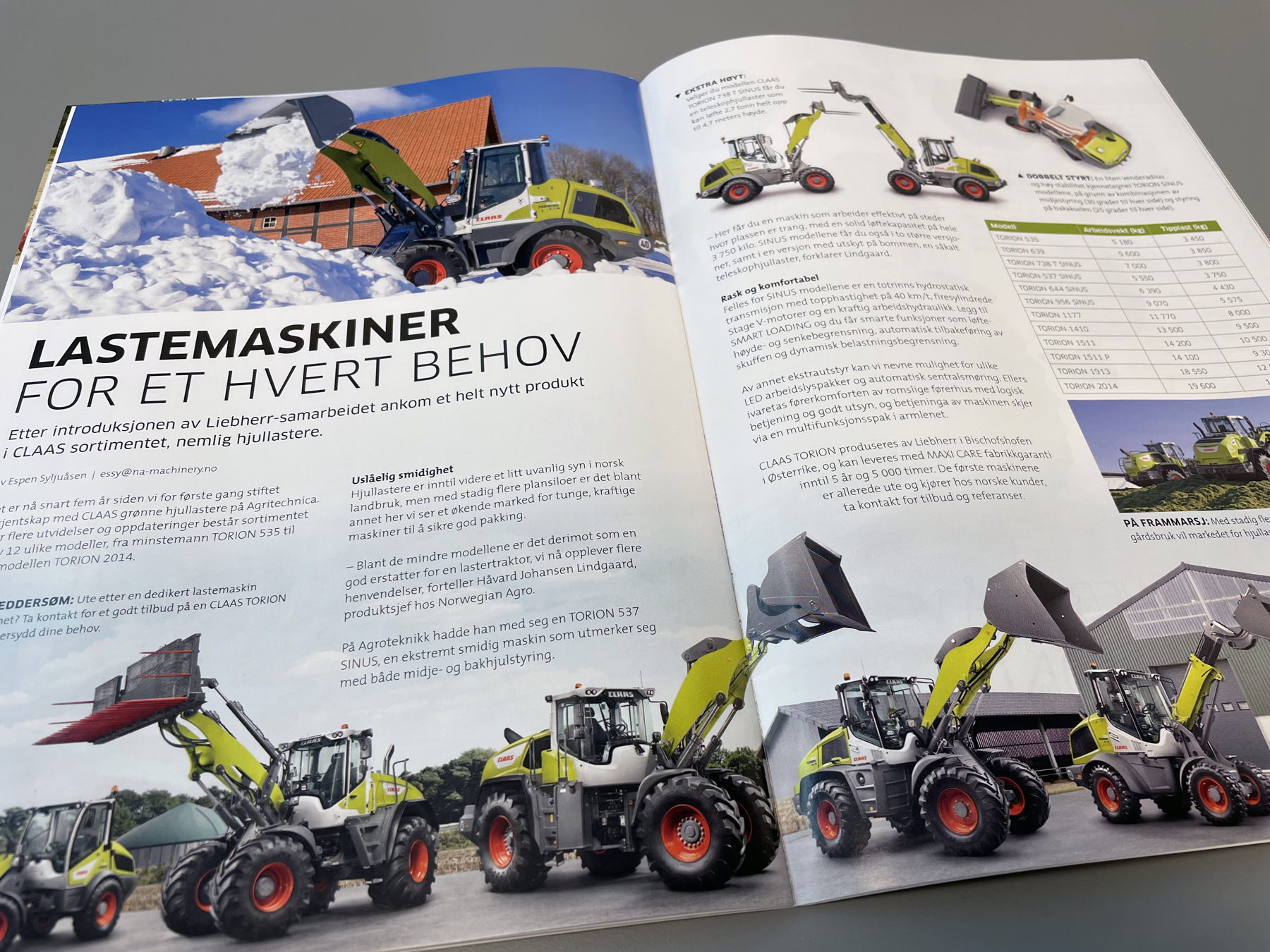 Oppslag fra AgroNytt om lastemaskiner for et hvert behov
