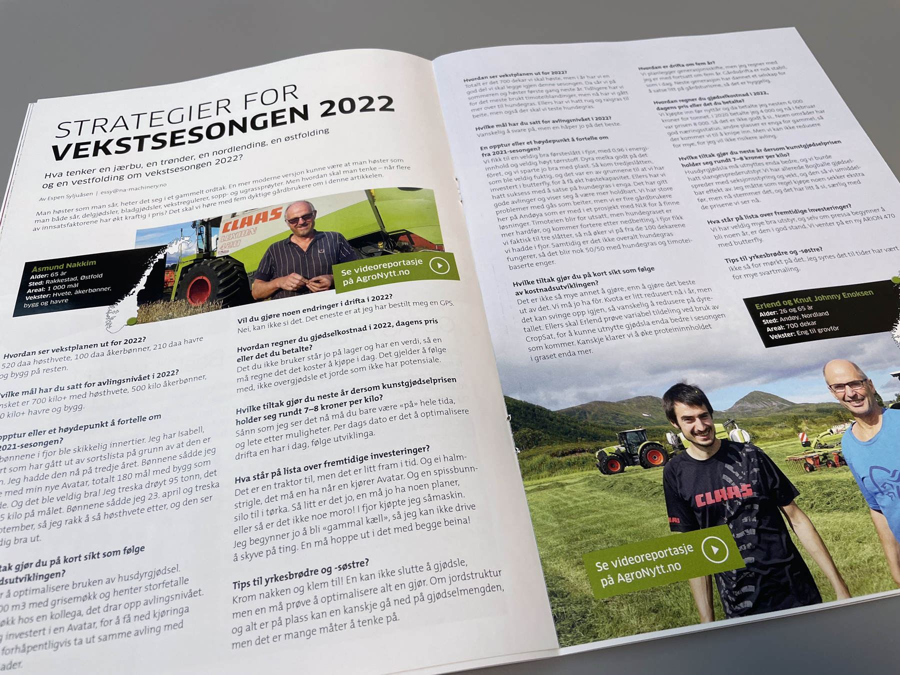 Oppslag fra AgroNytt om strategier for vekstsesongen 2022