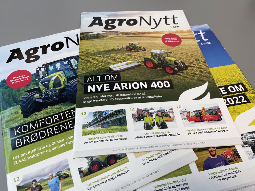 Forsider av magasinet AgroNytt for Norwegian Agro
