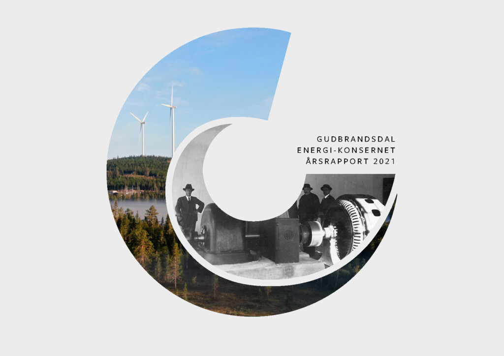 Forside av årsrapporten 2021 for Gudbrandsdal Energi-konsernet