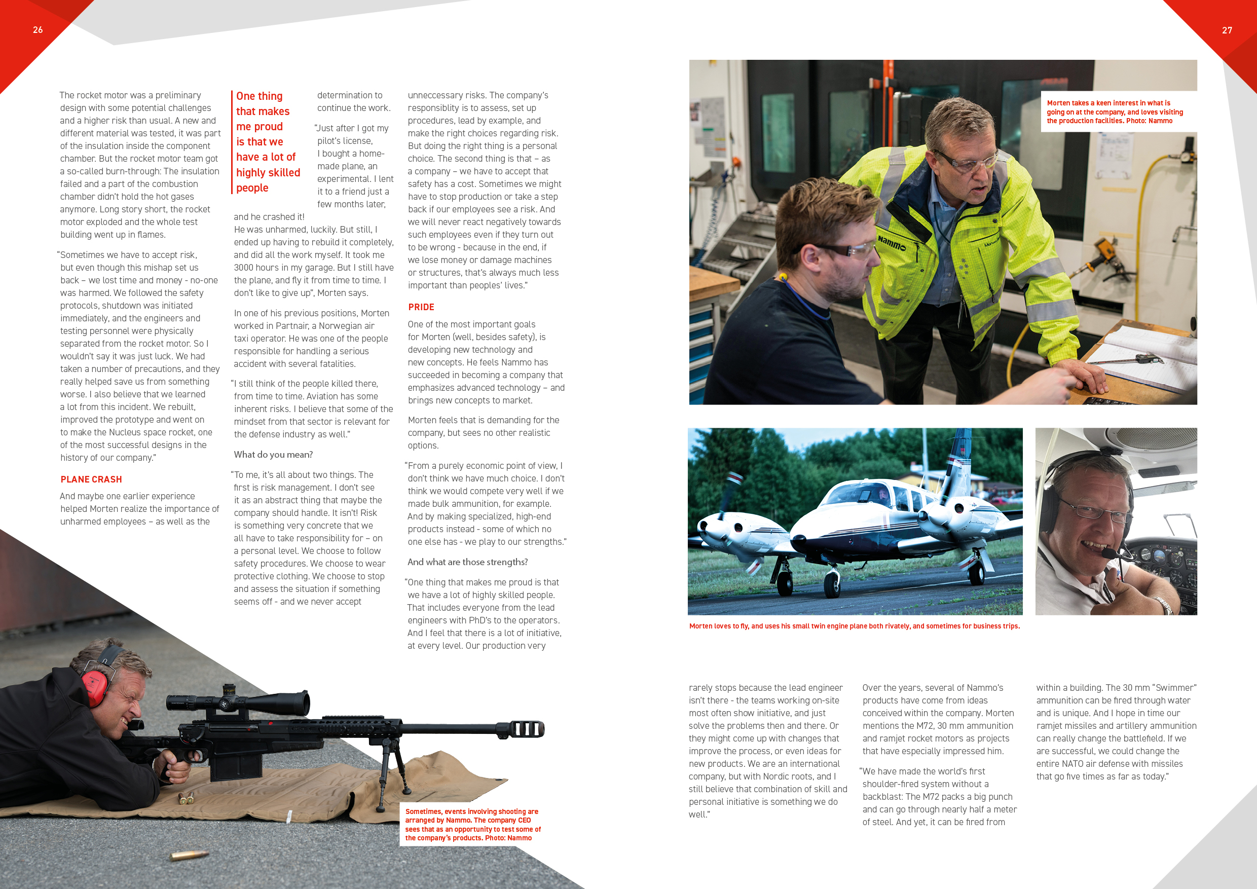 Oppslag fra Nammo Insights Magazine 2022