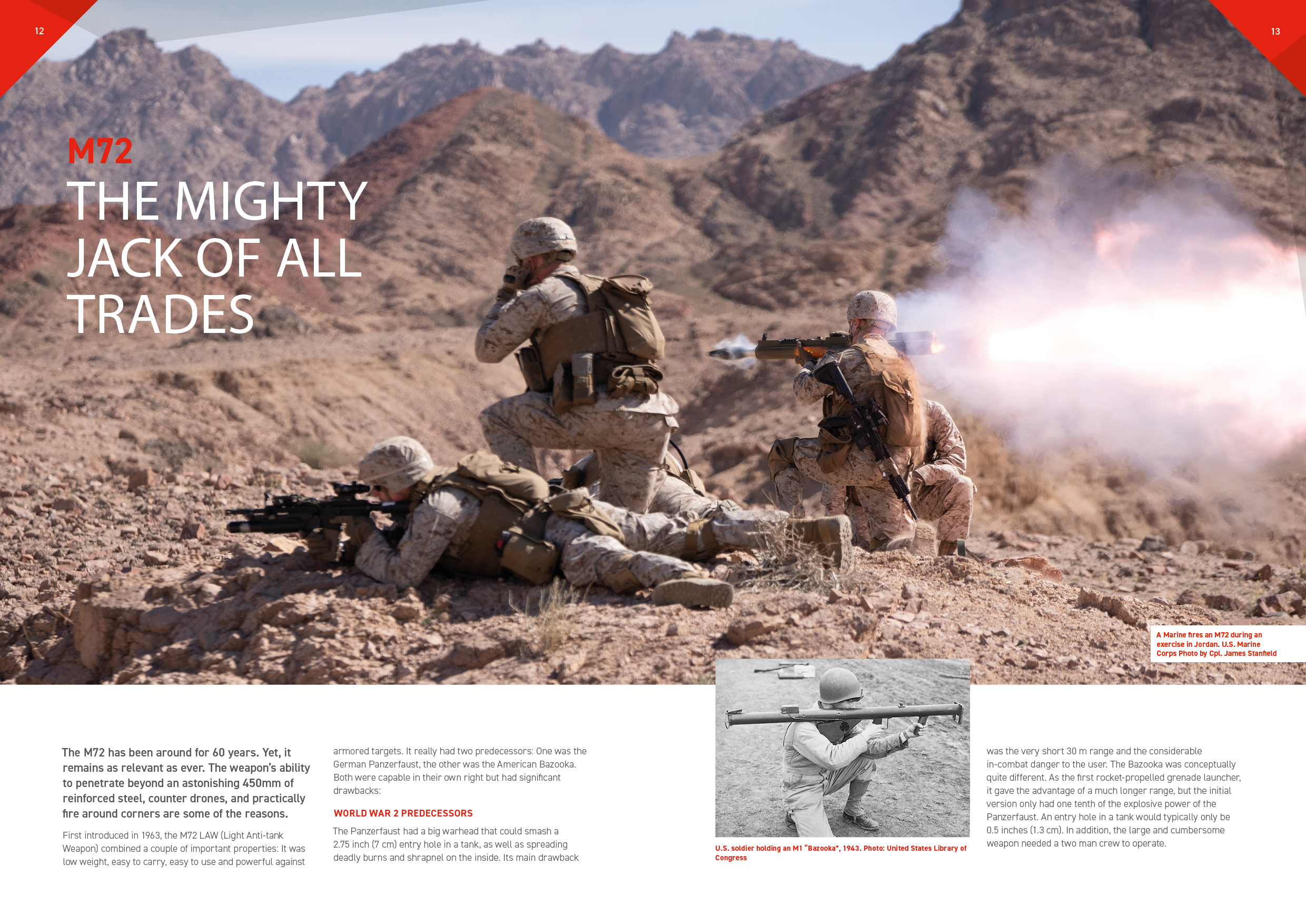 Oppslag om M72 fra Nammo Insights Magazine 2022