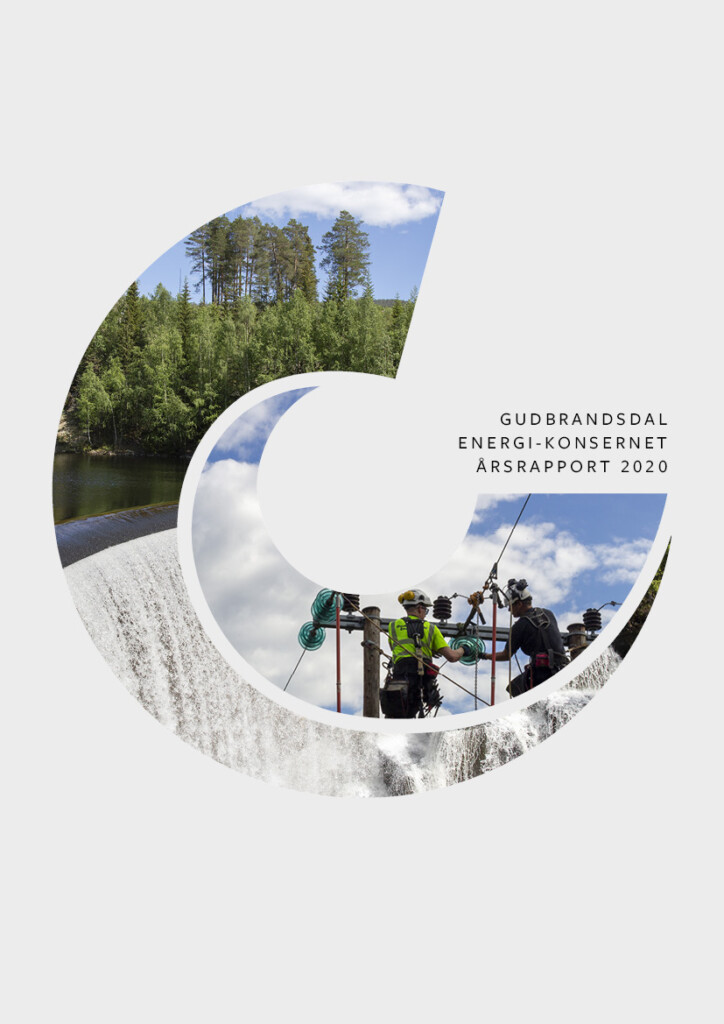 Forside av årsrapporten 2020 for Gudbrandsdal Energi-konsernet