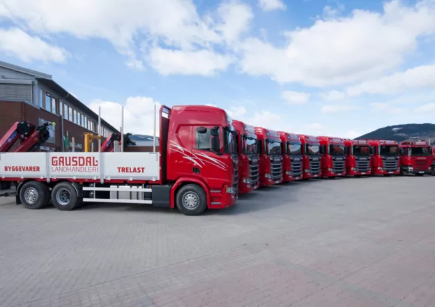 Dekor på Scaniabilder for Gausdal Landhandleri