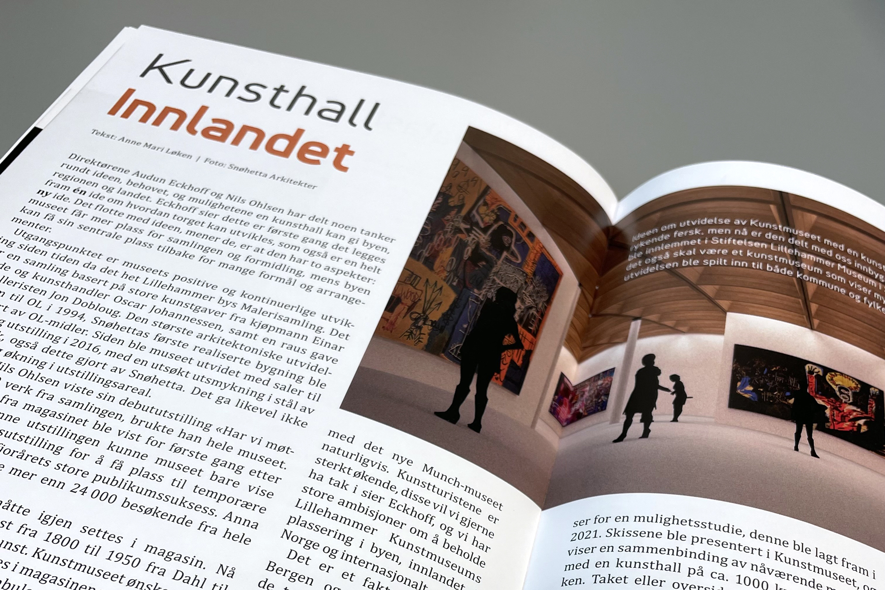Oppslag om Kunsthall Innlandet fra Museumsglimt