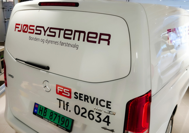 Vinyldekor av servicebil