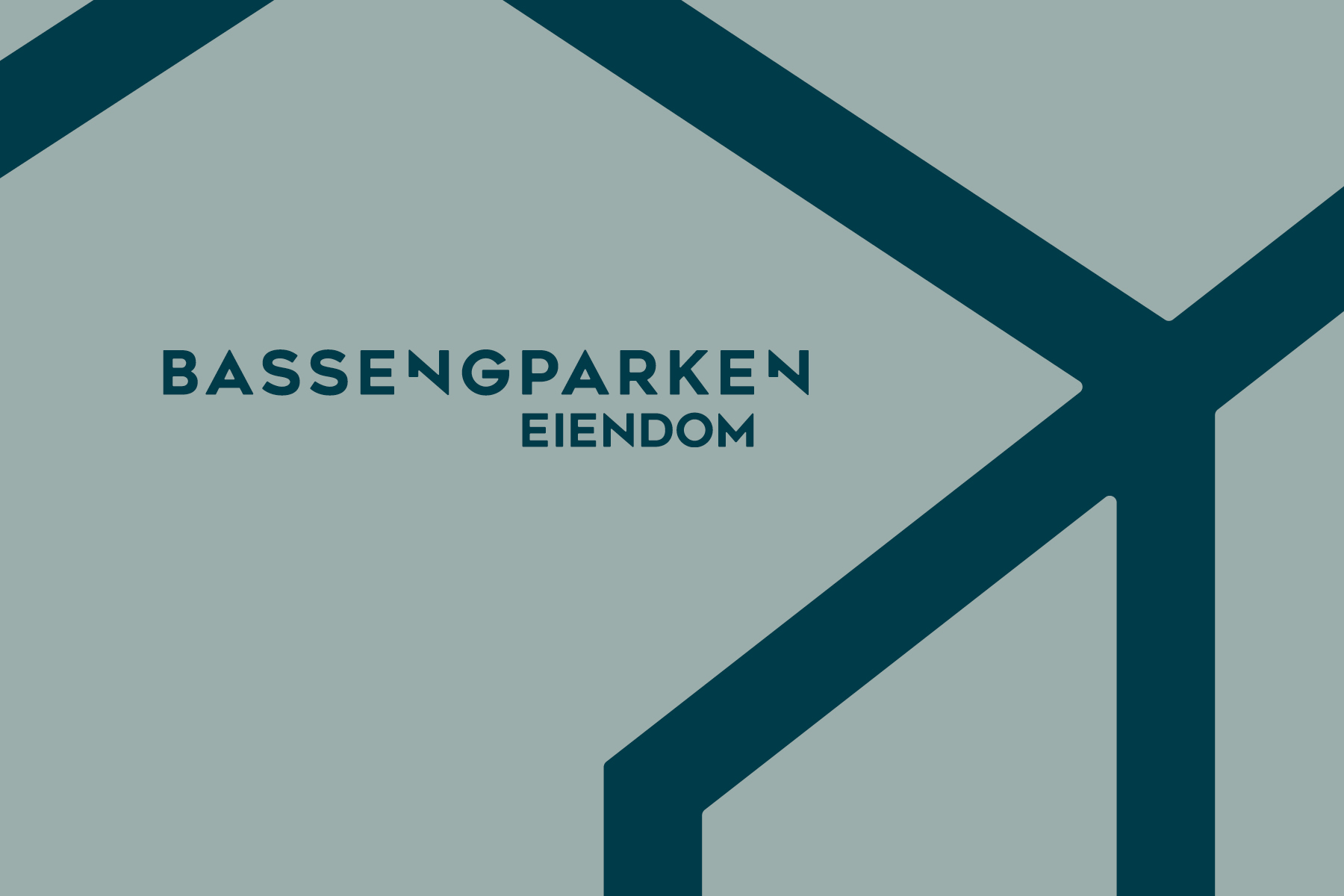 Logo for Bassengparken Eiendom med grafisk element