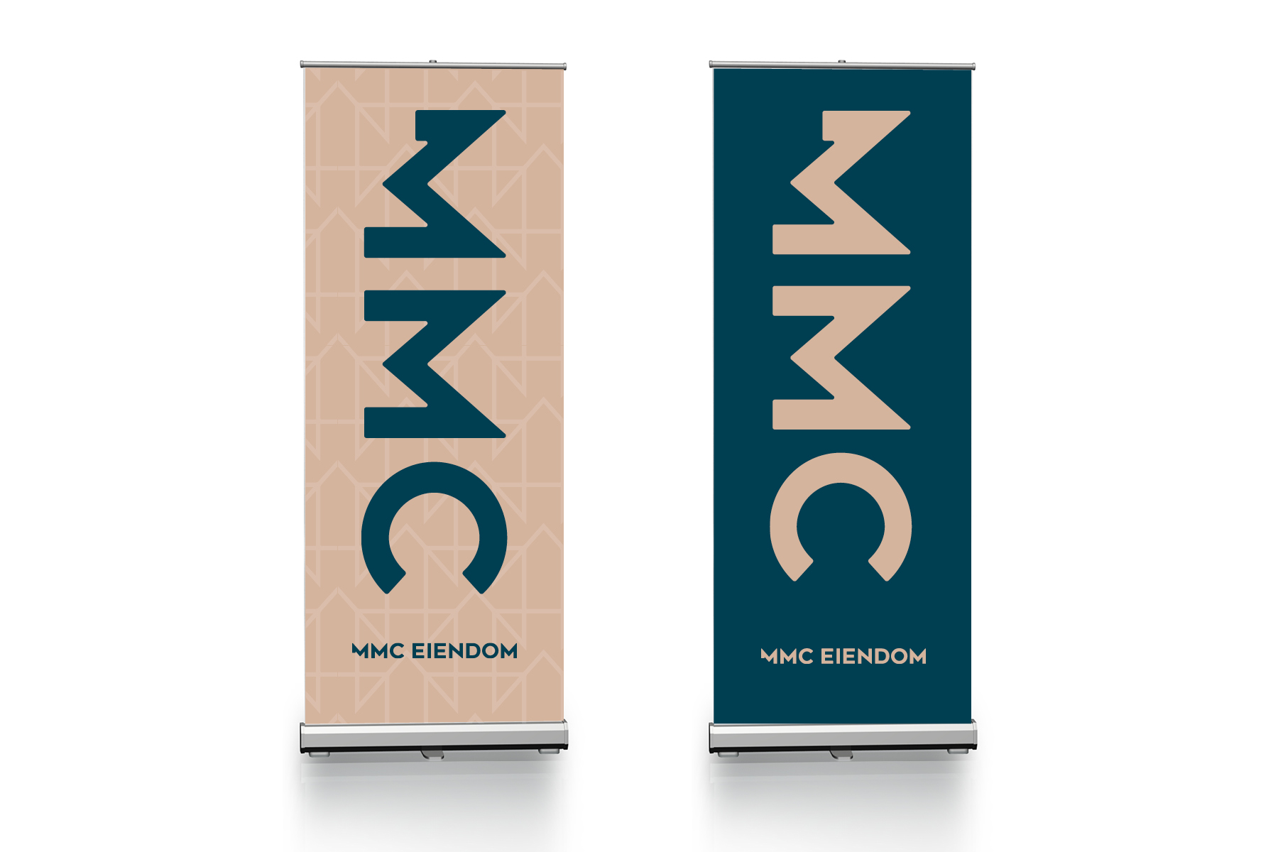 To rollups med logoen til MMC Eiendom