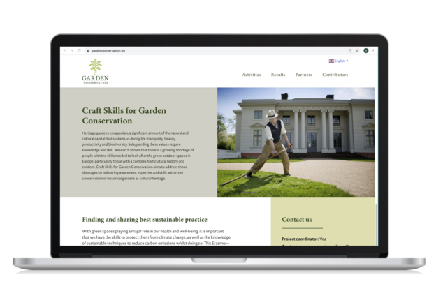 Nettside for Garden Conservation