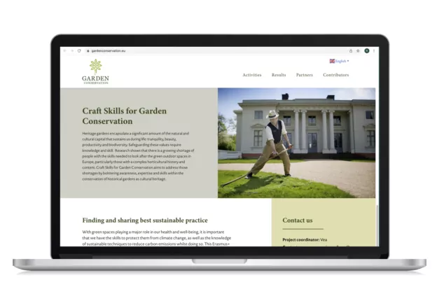 Nettside for Garden Conservation