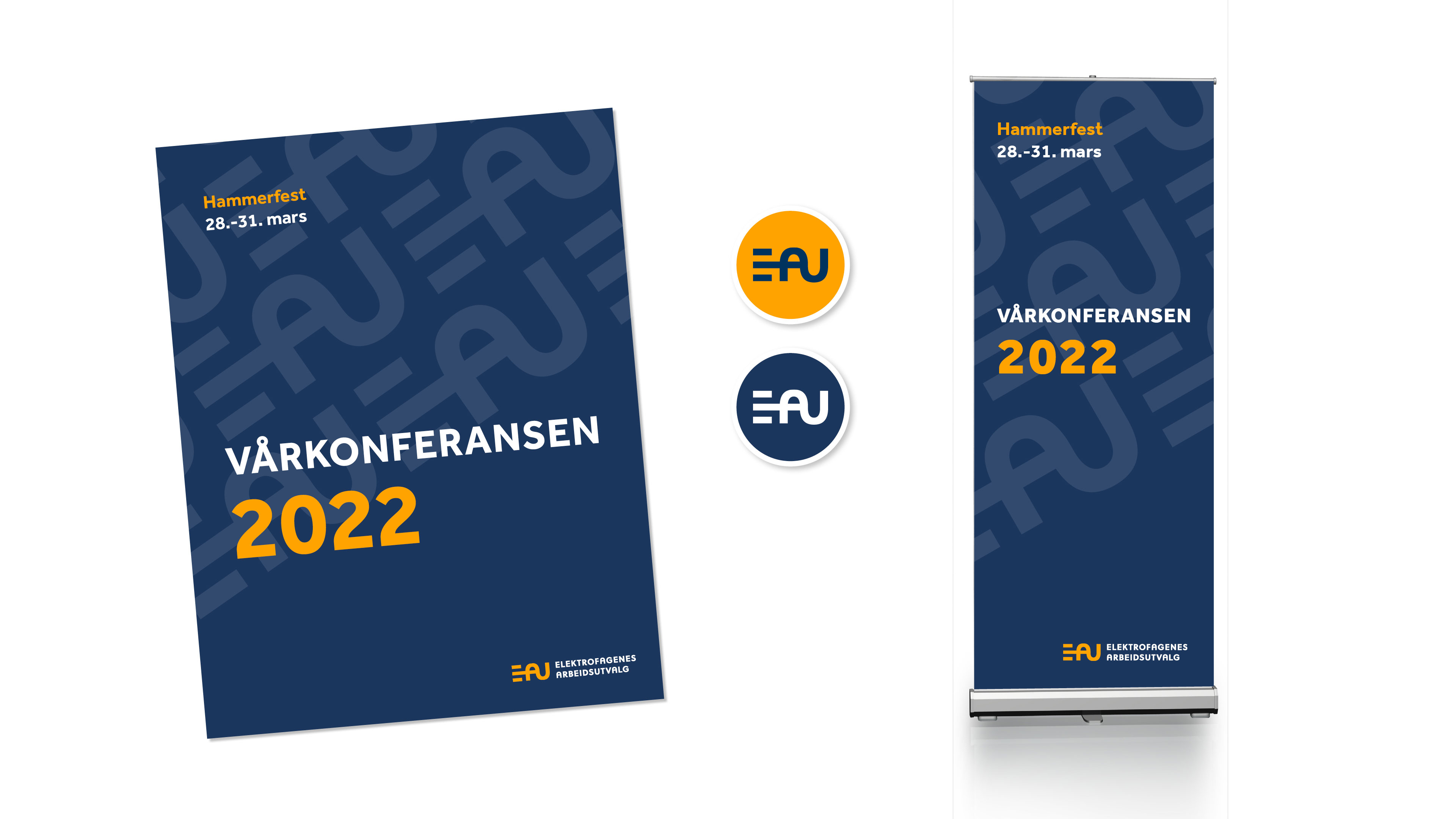 Program, rollup og merker for Vårkonferansen 2022 til Elektrofagenes Arbeidsutvalg