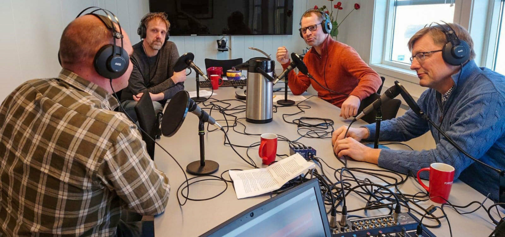 Fjøssystemer spiller inn sin podcast i samarbeid med Dialecta. 