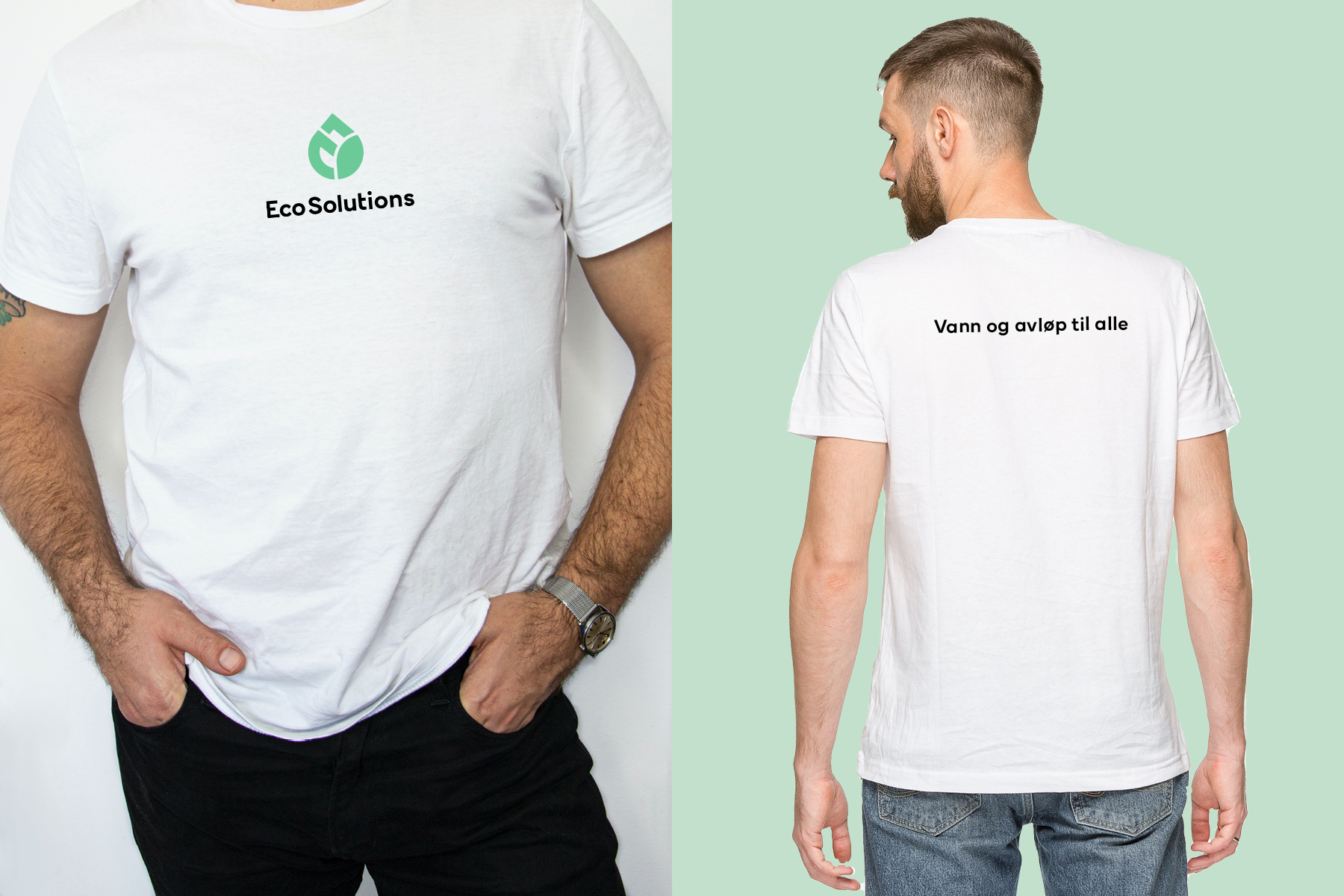 T-skjorter med logoen til Eco Solutions