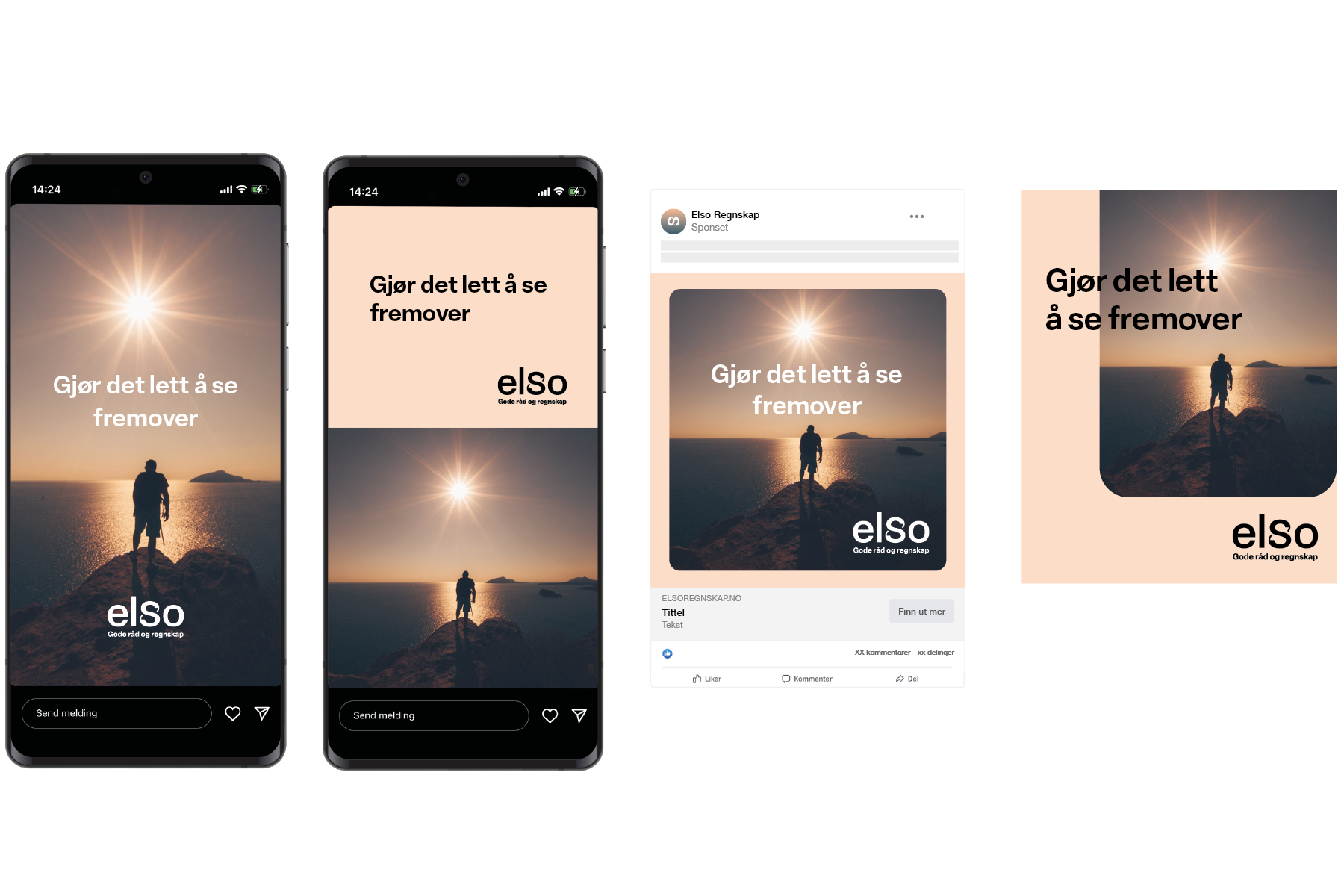 Annonser for Elso på mobil og i sosiale medier