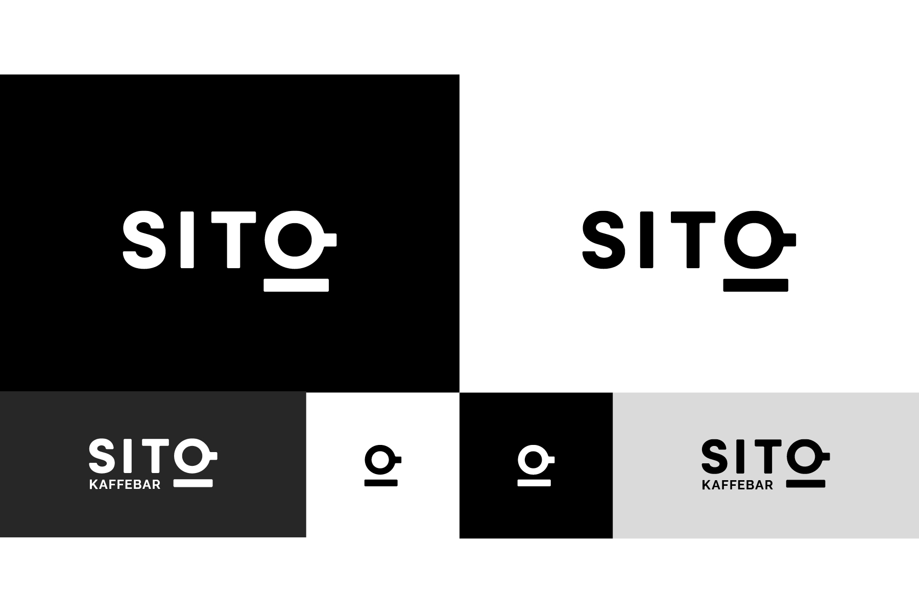 Logo for SITO kaffebar i ulike varianter