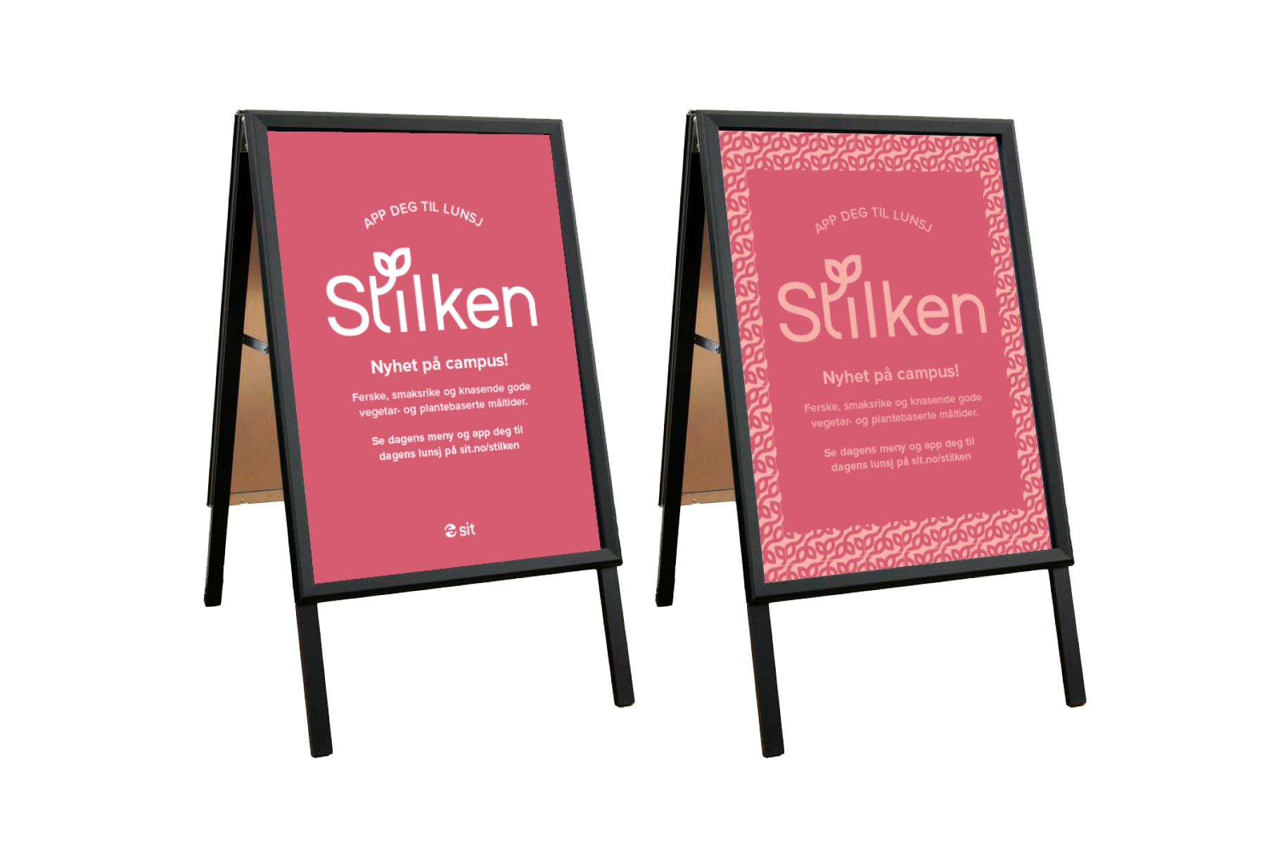 Gatebukker med plakater for Stilken