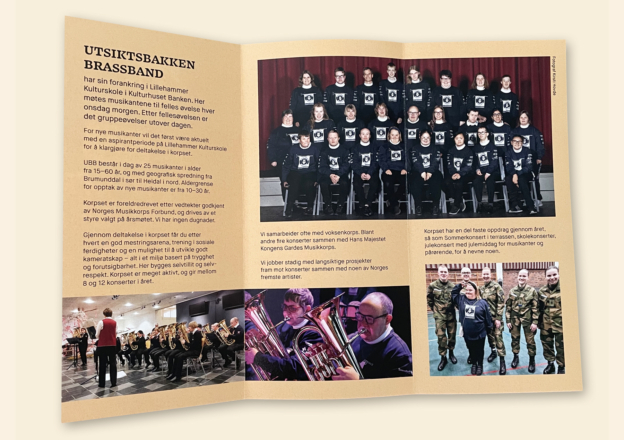 Brosjyre for Utsiktsbakken Brassband